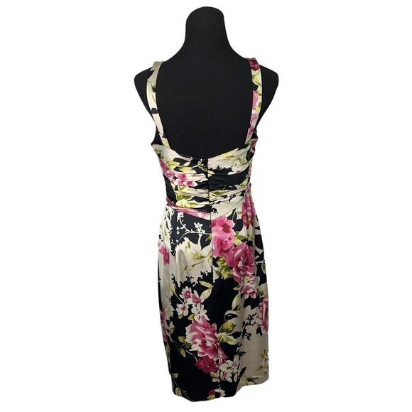 David Meister Silk Charmeuse Satin Dress Womens Sz 6 Ruched Bodice Stretch $605 - Picture 4 of 16